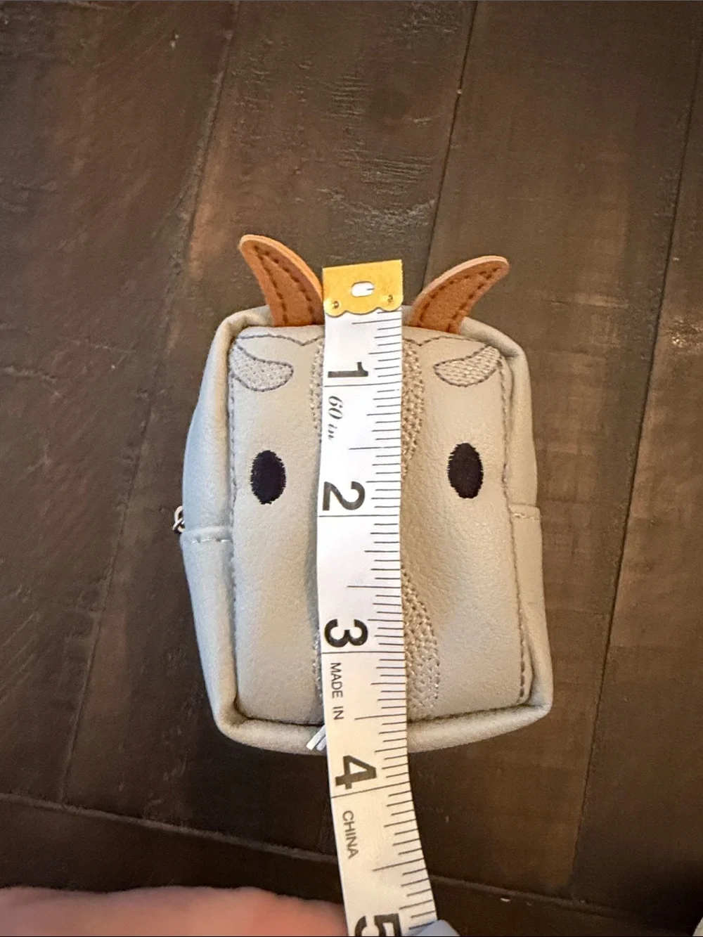Kids Gray Goat Coin Purse with Tassel Detail